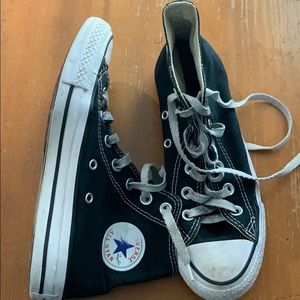 Black high top converse